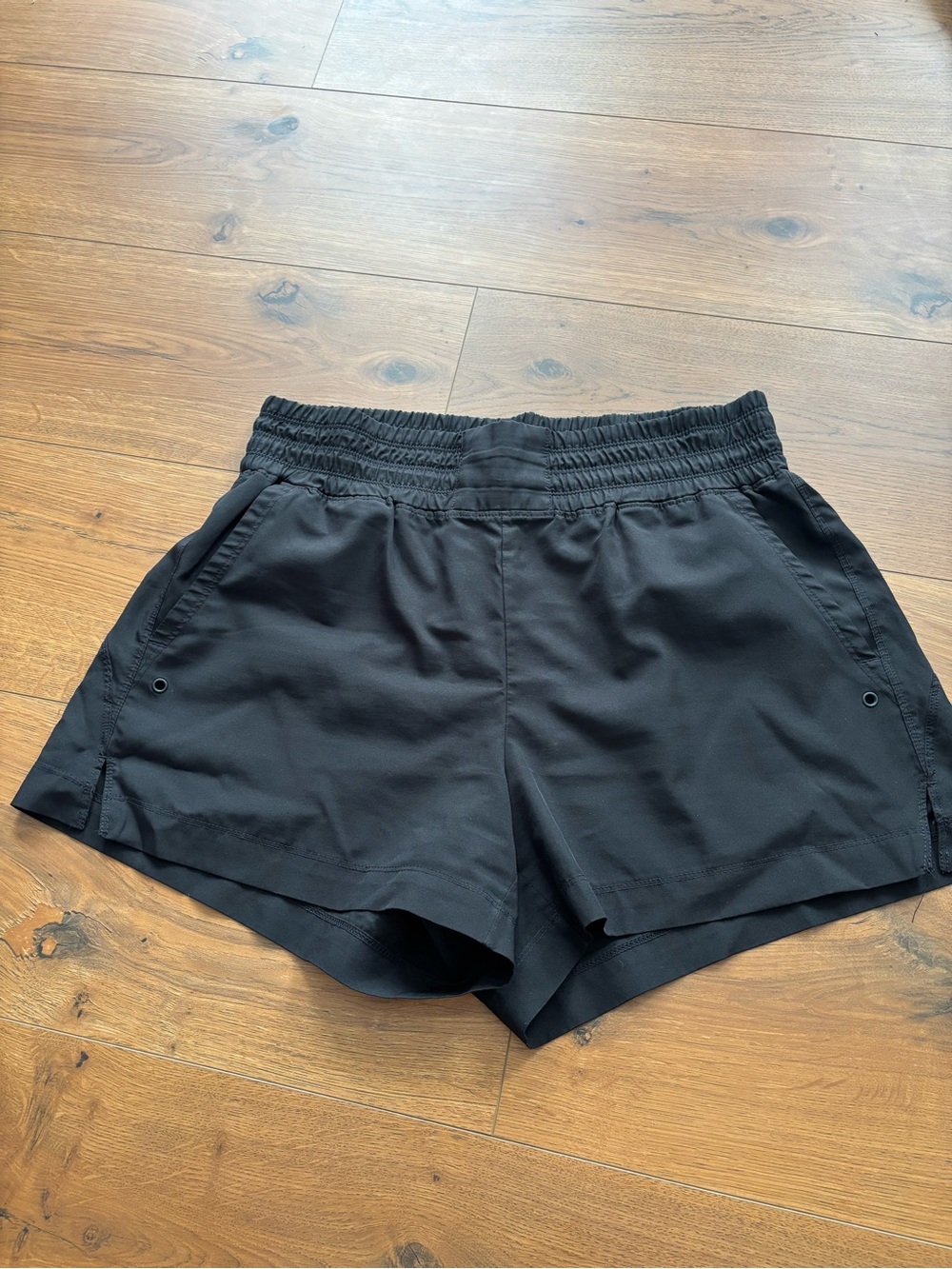Women’s Black Active Shorts with Elastic Waist
